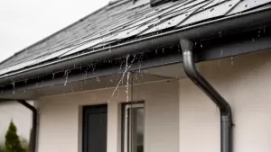 Daszek nad drzwi z rynną