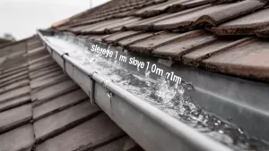 Spadek rynny na 1 metr